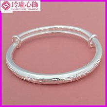 純銀手環 花線手鐲 銀手鐲 休閒 銀手環 足銀 純銀手鐲 情人節送 學生 女友-玲瓏心飾 歷史價格詳細信息