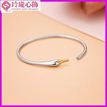 純銀手環 響手鐲扭線雙叮噹銀手鐲 銀手鐲 休閒 銀手環 足銀 純銀手鐲 情人節送 學生 女-玲瓏心飾 歷史價格詳細信息