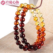 多米5A淨水藍琥珀佛珠108顆手錬  純天然蜜蠟琥珀圓珠手串男女款 歷史價格詳細信息