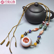 西藏老料器天珠金剛 三眼珠招財保平安精品天然收藏 風水手串配飾 歷史價格詳細信息