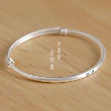 定制純銀手鐲女古法足銀999實心閉口素圈簡約個性氣質母親節禮物 歷史價格詳細信息
