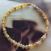 幸福窩~串珠手鍊～使用純銀配件及天然黃水晶石~~僅此件~不復刻不修改喔! 歷史價格詳細信息