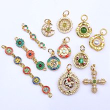 宏雲Hongyun-th-(5pcs) 金色吊墜招財納福沙金小掛件 中國風紅繩飾品配件手鍊diy手工編織 歷史價格詳細信息