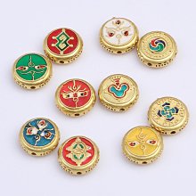 宏雲Hongyun-th-(5pcs) 金色吊墜招財納福沙金小掛件 中國風紅繩飾品配件手鍊diy手工編織 歷史價格詳細信息