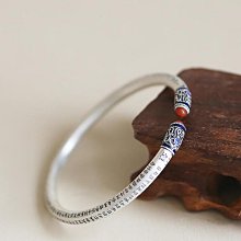 光面銀手鐲女純銀開口實心素圈簡約小眾年輕款送女友足銀鐲子 歷史價格詳細信息