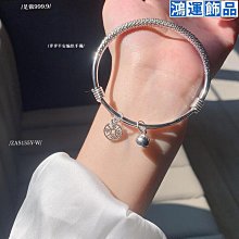足銀9999純銀平安喜樂福銀手鐲女設計國潮古風實心鐲節日禮物[1130318]-鴻運飾品 歷史價格詳細信息