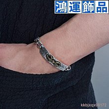 OCALO金剛杵系列人字手鏈男士950純銀手鐲女日本潮流手工銀飾-鴻運飾品 歷史價格詳細信息