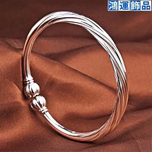 9999純銀手鐲 螺紋扭麻花韓國時尚款推拉銀手鐲女 送女友閨蜜禮物-鴻運飾品 歷史價格詳細信息