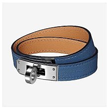 Hermès Kelly double tour bracelet 米杏色銀釦皮革手環 歷史價格詳細信息