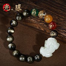 佛珠手串 天然佛珠天然金黑曜石貔貅手鏈男女款本命年皮休皮丘手鏈佛珠情侶飾品禮物 歷史價格詳細信息
