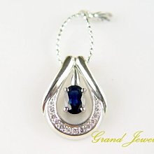 時尚精品 獨家設計款 天然泰國藍寶石 鑽石墜子 吊墜 附證書 九月誔生石【大千珠寶】台北五十年寶石專賣店 價格比較,價格查詢,歷史價格詳細信息