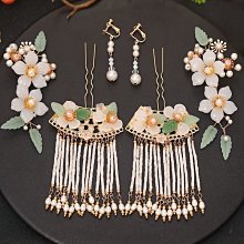 女孩古風發飾套裝禮盒頭飾漢服女童生日發夾發卡流蘇小公主首飾盒 歷史價格詳細信息