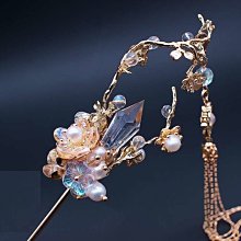 清月鹿鳴原創【鳳歌引】古風公主婚嫁髮飾神女頭冠髮簪額飾瓔珞女 歷史價格詳細信息