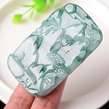 老坑緬甸翡翠A貨山水牌吊墜三彩黃加綠山水畫大氣掛件 歷史價格詳細信息