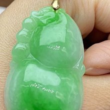 正品緬甸玉如意吊墜A貨翡翠陽綠事事如意掛件項墜保真 歷史價格詳細信息