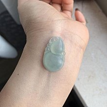 冰潤翡翠葫蘆吊墜  裸石無裂紋冰潤起膠  整體尺寸32mm-15.5mm-7m 翡翠 飾品 收藏【二手】【微淵古董】-3894 歷史價格詳細信息