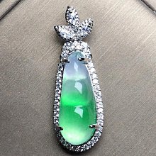 天然緬甸翡翠老坑A貨白冰種飄陽綠平安無事牌子玉掛件 歷史價格詳細信息