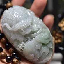 天然黃翡翠龍把件手玩件a貨水潤精雕大件手感好帶證37 歷史價格詳細信息