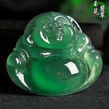 翡翠佛公吊墜彌勒佛  18k鑲嵌天然翡翠笑佛玉佛 歷史價格詳細信息