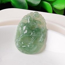 保真緬甸A貨翡翠吊墜冰糯種淡綠玉貔貅掛件送證書免運 歷史價格詳細信息