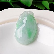 保真緬甸A貨翡翠吊墜冰糯種淡綠玉貔貅掛件送證書免運 歷史價格詳細信息