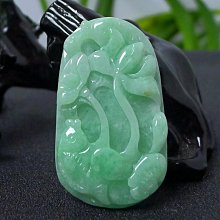 翡翠荷花吊墜室外自然光拍攝品質看尺寸20✖️28.4✖️9.6mm 翡翠 飾品 收藏【二手】【微淵古董】-3989 歷史價格詳細信息