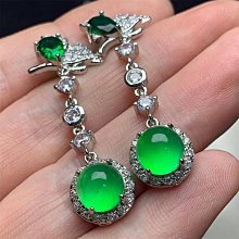 天然緬甸翡翠老坑A貨蛋面銀鑲嵌玉戒指戒圈指環四件套 歷史價格詳細信息