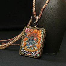 唐卡吊墜藏式手繪無疆本命佛立體擦擦皮雕唐卡文創嘎烏盒女民族風 歷史價格詳細信息