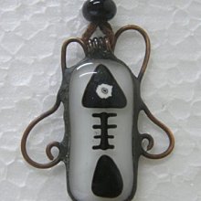 Fused Art Glass Cross Suncatcher 10&quot; Wall Hanging Blue Gray Artist Signed 2015 歷史價格詳細信息