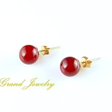 時尚百搭 流行飾品 天然紅瑪瑙 8M圓珠耳環 耳針 14K金 附證書 送女生禮物【大千珠寶】台北五十年寶石專賣店 價格比較,價格查詢,歷史價格詳細信息