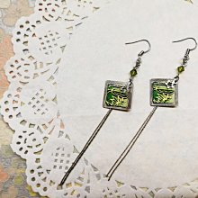 菱形耳環 日本友禪紙 和紙(手作~獨一商品)GE01-003 歷史價格詳細信息