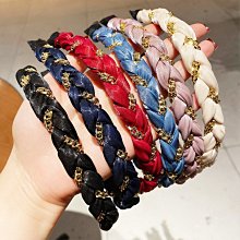網紅時尚寬邊氣質髮夾編織水晶顱頂髮箍黑色精緻髮箍簡約髮飾 歷史價格詳細信息
