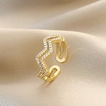 個性小眾女可調節開口時尚交叉雙層戒指女韓版潮流食指戒925銀飾-哈囉好物 歷史價格詳細信息