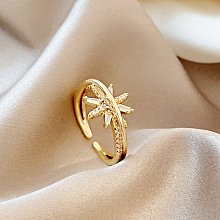 開口可調節戒指女設計感波浪紋簡約學生百搭兩件套食指環J06 歷史價格詳細信息