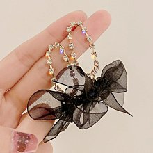 「由畫而生」港風復古夸張大氣蝴蝶結紫色鑽長款流蘇甜酷夏季耳環耳飾歐韓 歷史價格詳細信息