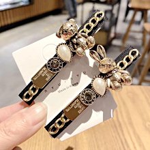 時尚潮流珍珠復古風發夾彈簧夾馬尾古裝后腦勺發卡女飾品級感高~特價促銷 歷史價格詳細信息