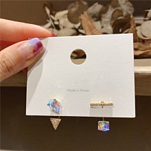 「由畫而生」925銀針不對稱鑲鑽愛心小熊棋盤格耳環韓國個性簡約少女耳飾耳墜 歷史價格詳細信息