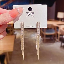 「由畫而生」S925銀針精致長款鋯石流蘇耳環女百搭超仙氣質網紅同款耳玎耳飾品 價格比較,價格查詢,歷史價格詳細信息