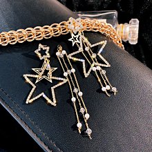 「由畫而生」不對稱夸張五角星耳環女2022新款潮長款流蘇氣質耳墜水晶珍珠耳飾 歷史價格詳細信息