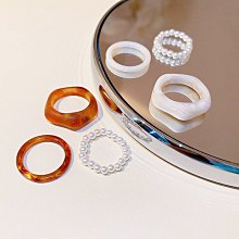 簡約珍珠戒指女小眾設計輕奢高級感食指戒復古冷淡風戒指時尚個性 歷史價格詳細信息