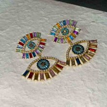 「由畫而生」歐美夸張度假風花朵流蘇長款大毛毛球女個性冷淡風耳釘耳環耳夾歐韓 歷史價格詳細信息