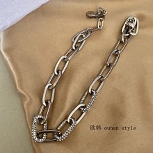 「由畫而生」歐美粗鏈條幾何吊墜項鏈小眾設計感網紅潮流混搭鎖骨鏈多層毛衣鏈歐韓 歷史價格詳細信息