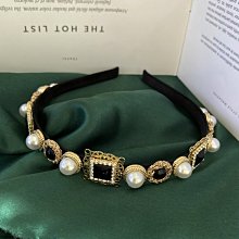 法式復古珍珠髮箍女麻花辮高顱頂壓發頭箍2023新款簡約高級感發飾 歷史價格詳細信息