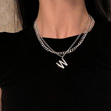 「由畫而生」歐美粗鏈條幾何吊墜項鏈小眾設計感網紅潮流混搭鎖骨鏈多層毛衣鏈歐韓 歷史價格詳細信息
