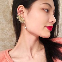 「由畫而生」耳骨夾耳環一體式冷淡風鋯石超閃耳釘個性時尚名媛氣質葉子耳飾歐韓 歷史價格詳細信息