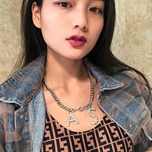 「由畫而生」歐美粗鏈條幾何吊墜項鏈小眾設計感網紅潮流混搭鎖骨鏈多層毛衣鏈歐韓 歷史價格詳細信息