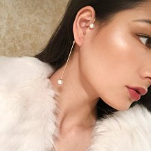 「由畫而生」韓國氣質潮人酷個性珍珠精靈耳骨夾耳釘一體式冷淡風耳環無耳洞歐韓 歷史價格詳細信息