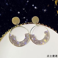 【熱賣精選】圓圈耳環女氣質長款珍珠水晶吊墜耳圈個性百搭耳釘耳飾耳墜 歷史價格詳細信息