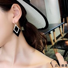 【熱賣精選】幾何黑白大圈圈耳環歐美時尚潮人耳飾個性耳釘百搭氣質長款耳墜女 歷史價格詳細信息