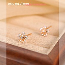 新款萬花筒耳環銀針鍍玫瑰金鑲鑽耳拍小眾設計小清新批 歷史價格詳細信息